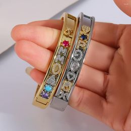 Bangle 5pcs Bracelet DIY Slider Charm Letters Name Choose Custom Bangles Seperate Women Fashion Jewellery