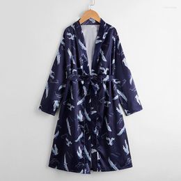 Rompers Spring And Autumn Style Japanese Children's Bathrobe Lace-up Sleep Skirt Long-Sleeved Ancient Silk Girl's Dress