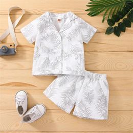 Clothing Sets Toddler Kids Infant Baby Boys Short Sleeve Shirt Tops Print Shorts Pants Outfit 3 Month Clothes Knitted Boy Outfits