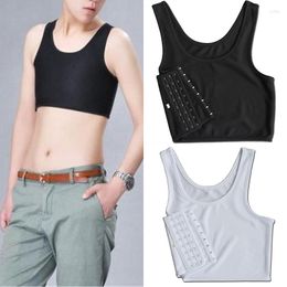 Camisoles & Tanks Wrapped Chest Lining Is Comfortable And Soft Body Shaping Breathable Buckle Short Breast Binder Trans Casual Vest Tops