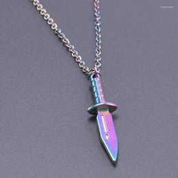 Pendant Necklaces Gothic Knife Dagger Grunge For Women Men Punk Kpop Styles Chain Collares Jewellery Accessories Finding Bulk