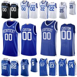 Kentucky Wildcats Basketball Jersey College 23 Jamal Murray 25 PJ Washington 14 Tyler Herro 5 Kevin Knox Shai Gilgeous-Alexander University Sewing Men Kids Women