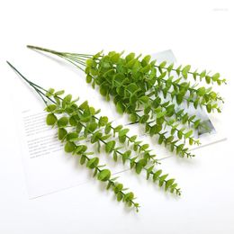 Decorative Flowers Artificial Green Simulation Eucalyptus Leaves Branch Wedding Shooting Props Home Decoration