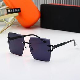 Man top Carti 3264 Glasses Designer Sunglasses Women Fashion Frameless square Coating Buffalo Horn Sunglass UV400 Evidence Eyeglass Mens high-end Eyewear