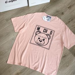 Italy Brands Comfort Colors T Shirts Designer Cartoon Bear Plush Bear Letter Graphic Print Leisure Fashion Durable Quality Couple Style Short Sleeved 564