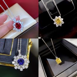 Styles Charm 925 Sterling Silver Chains Chocker Necklace AAAAA Diamond Wedding Pendants Necklace For Women Bridal Party Jewellery