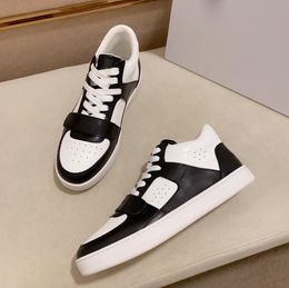 Men Design Dress Shoes Sneakers Real Leather Trendy Trainer White Black Platform Chaussures Casual Shoes Ship With Box