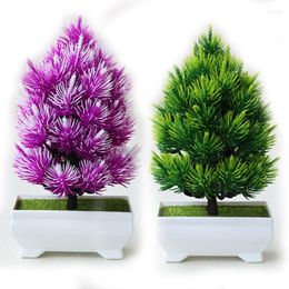 Decorative Flowers Mini Artificial Plants Bonsai Small Simulated Tree Pot For Home Garden Office Room Decoration Table Ornaments