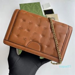 designer Chain Mini Bag Wallet Women Handbag Purse Leather Textured Geometric