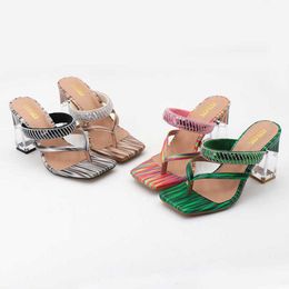 Beige Heeled Sandals Shoes Woman 2023 Rubber Flip Flops Female Slippers Glitter Slides Big Size Low Black Hawaiian New Jelly Sof 230223