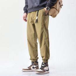 Men's Pants 2023 Spring Mens Cargo Japan Style Sports Cotton Multi Pocket Plus Size Casual Trousers Men Pantalon Streetwear