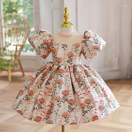 Girl Dresses 2023 Royal Dress Children Birthday Party For Kids Elegant Floral Frocks Girls Princess Vestidos