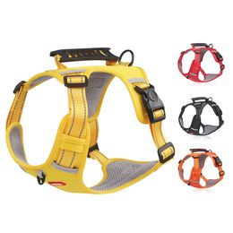 No Pull Dog Harness, No Choke Front Clip Dog Reflective Harness, Adjustable Soft Padded Pet Vest with Easy Control Handle for Small to Large Dogs
