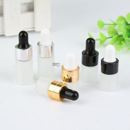 1 2 3 ML Mini Translucent Frosted Glass Dropper Bottle Sample Vial Jar Cosmetic Essential Oil Bottle Container with