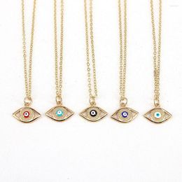 Chains 10PCS 2023 Eye Charms Necklace For Women Pendant Bohemian Turkish Enamel Party Jewellery Gift