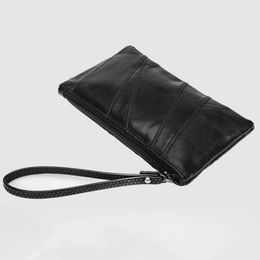 Wristlet 2024 Fashion for Women Zipper Bag Clutch Wallet Money Handbags Pu Purse Leather Simple