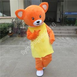 New Adult Orange Bear Mascot Costume Customise Cartoon Anime theme character Adult Size Christmas Birthday Costumes