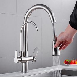 Kitchen Faucets Black Faucet Sink And Cold Water Mixer Taps Washbasin For Washing Rotary Smart Extendable Dishwasher Bathroom Use