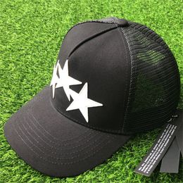 s Trucker Hat Leather Star Baseball Brand Duck Tongue Hip Hop Trendsetter Men Women Sun Shading Cap Black 230322