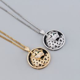 men's jewelry gold pendant necklace leopard Diamonds daily work clothes designer for Women Men couple fashion Wedding Party Thanksgiving Day Valentine silver gift