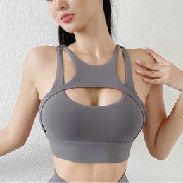 Camisoles Tanks New Sexy Women's Sports Bra Top Women Tight Elastic Gym Sport Yoga Bras Crop Top Ch Pad Removable Running Yoga Cloing Bras Z0322