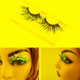 False Eyelashes European American Style Natural Sequin Colour Luminous Fake Lashes Makeup Supplies 3D Nude MakeupFalse