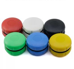 Plastic 2-piece Herb Grinder Smoking 60mm 2 Layers Sharp Teeth Multiple Color Tobacco Portable Hamburger Shape Spice Muller