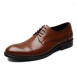 Dress Shoes Spring And Autumn Men's Lace-UP Business Solid Color Office Oxford