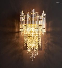 Wall Lamps Modern Luxury Lamp For Living Room Nordic Style Bedroom Bedside Led Light Villa Model Designer Crystal Lighting