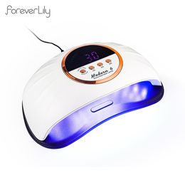 Nail Dryers 51LEDs Nail Dryer UV LED Nail Lamp for Curing All Gel Nail Polish With Motion Sensing Professional Manicure Salon Tool Equipment 230323