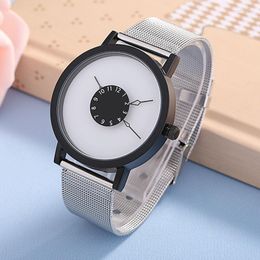 Wristwatches 3ATM Top TADA Watches Men Stainless Steel Mesh Strap Quartz Watch Ultra Thin Dial Clock Man Relogio Masculino