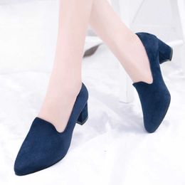 Dress Shoes Big Size Women Shoes Pointed Toe Bowtie Boat Shoes Office dress Shoes Woman High Heels Pumps Square Heeled Ladies Shoes 2990 AA230322