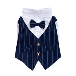 Cat Costumes FULUE Pet Clothing Gentleman Costume Bow-knot Tie Dog 5 Sizes Clothes For Small Medium Large Dogs Suit