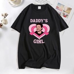 Mens TShirts Pedro Pascal Tshirts Graphic Funny Daddys Girl T Shirt Cotton Valentines Day Tees Casual Short Sleeve Streetwear 90s 230322