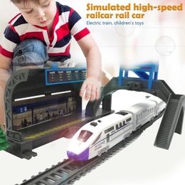 Electric RC Track City Electric Train Model Railway DIY Toy Classical High Speed for Children Christmas Gift Boy 230323