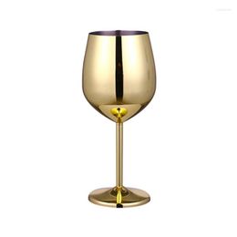 Cups Saucers 220/500ml Stainless Steel Wine Glass Cocktail Goblet Red Metal Champagne Cup For Bar Restaurant