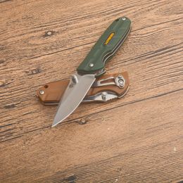 Special Offer G3514 Pocket Folding Knife 8Cr18Mov Satin Drop Point Blade ABS with Steel Sheet Handle Outdoor Camping EDC Pocket Folder Knives