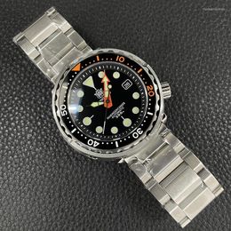 Wristwatches STEELDIVE Mens Diver Watches Tuna Automatic Watch Sport 30ATM Waterproof Mechanical Wristwatch Luminous Sapphire NH35 Military