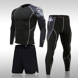 Men's Tracksuits Man Compression Sports Suit Quick Drying Perspiration Fitness Training MMA Kit Rashguard Male Sportswear Jogging Running Clothes 230322