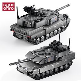 Blocks Military Tanks Tiger Leopard 2A7 Challenger Main Battle Tank Soldier Building WW2 Bricks Army Kids Boy Toys Gifts 230322