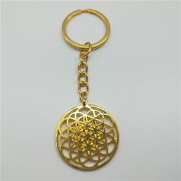 Keychains Seed Of Life Keychain Geometric Pendant Sacred Geometry Flower & Pendants Graducation Jewellery