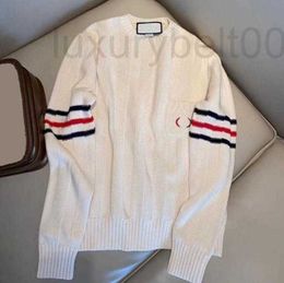 Women's Sweaters Designer Paris Fashion Sweater Men's Long sleeve Round neck comfortable G letter embroidery three-dimensional stripe warm XYI6