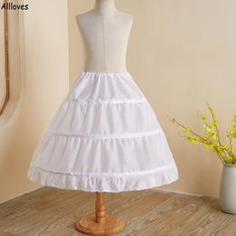 Little Girl's Petticoats TUTU Fluffy Dress White Kids Short Flower Girl Dress 3 Hoops Petticoat Child Crinoline Girls For Wedding Party Gowns CL1407