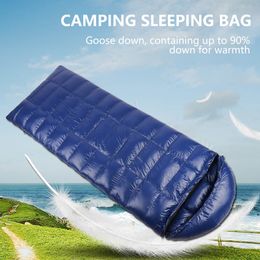 Sleeping Bags Camping Sleeping Bag Ultralight Waterproof Goose Down Warm Envelope Backpacking Sleeping Bags for Outdoor Travelling Hiking 230323