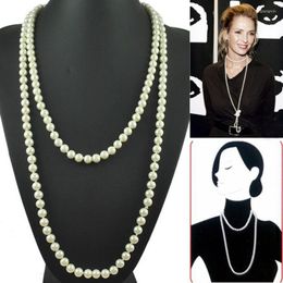 Chains Imitation Pearls Beads Beaded Necklaces For Women Long Style Sweater Necklace Female 2023 Fashion Jewellery