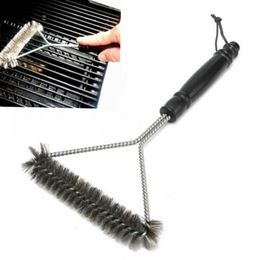 BBQ Tools Accessories Kitchen Accessories BBQ Grill Barbecue Kit Cleaning Brushes Stainless Steel Bristles Cooking BBQ Barbecue Grill Wire Brushes