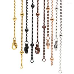 Chains Style 22"(55cm) Large Ball Station Chain 316L Stainless Steel Locket Necklace