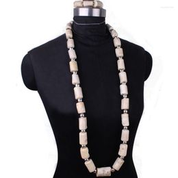 Necklace Earrings Set 4UJewelry 15-22mm Big White Coral Beads Jewelry Genuine Nigerian Bridal 45 Inches Men Wedding