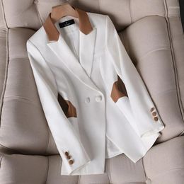 Women's Suits Spring Autumn Green White Women Blazer Long Sleeve Single Breasted Office Suit Ladies Business Work Wear Formal Jacket Coat