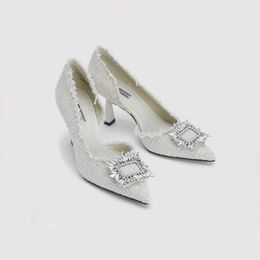 2022 autumn new single shoes womens shoes cloth ivory white pumps heel shallow ivory white high heeled single shoe pointed toe 230202